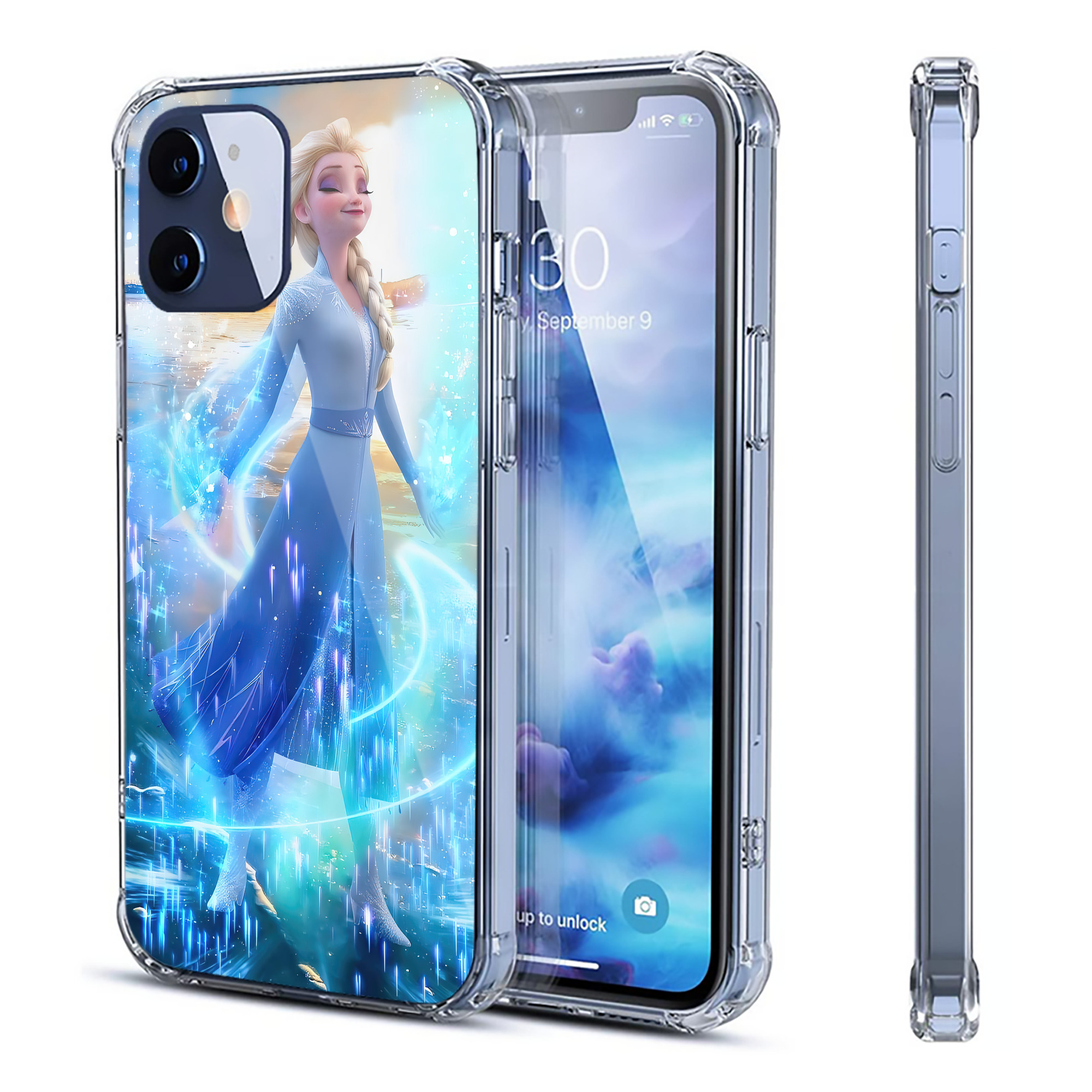 （画像用） アナと雪の女王 アンナ エルサ Frozen Anna Elsa 【iPhone 12シリーズ対応】透明スマホケース（クリアソフトケース）